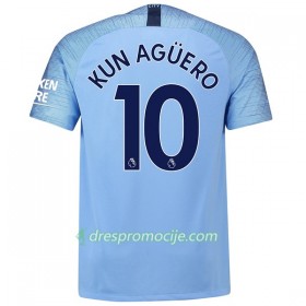 Manchester City Dres Kun Aguero 10 Domaći 2018/19 Kratkih Rukava